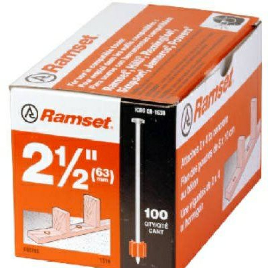 Hardware * | Drive Pin, .300 X 2.5-In., 100-Pk. Ramset Bargain Sale