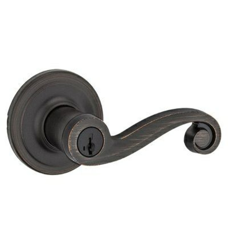 Hardware * | Signature Bronze Lido Keyed Entry Lever With Smartkey Kwikset At Lower Price