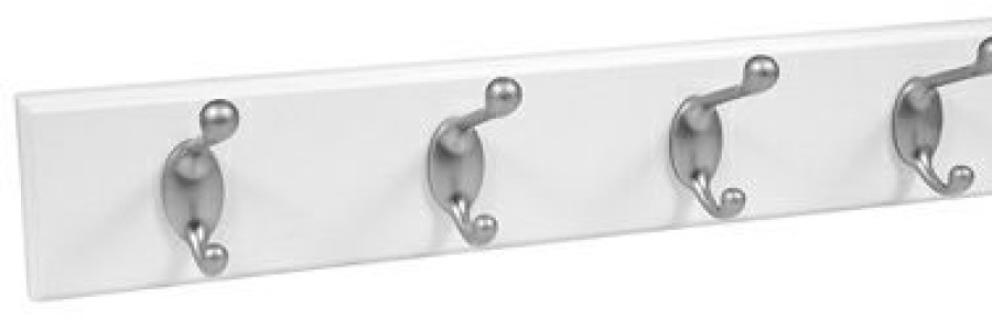 Hardware * | Hook Board, White & Satin, 18-In. High & Mighty Hot Selling