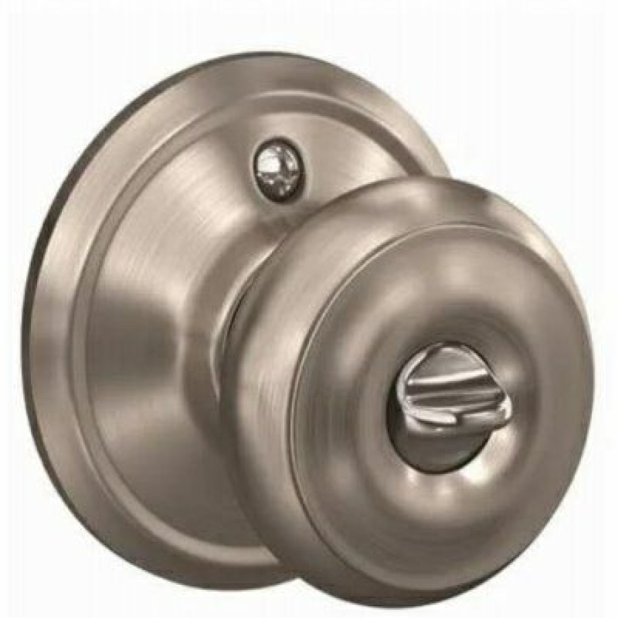 Hardware * | Satin Nickel Georgian Design, Entry Lockset Schlage Hot Selling