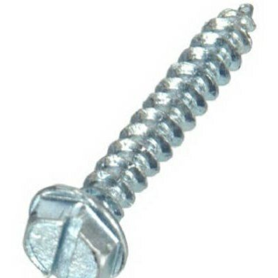 Hardware * | Sheet Metal Screws, Slotted, Hex Washer Head, Zinc, #10 X 1-1/4-In., 100-Pk. Hillman Glamor Model