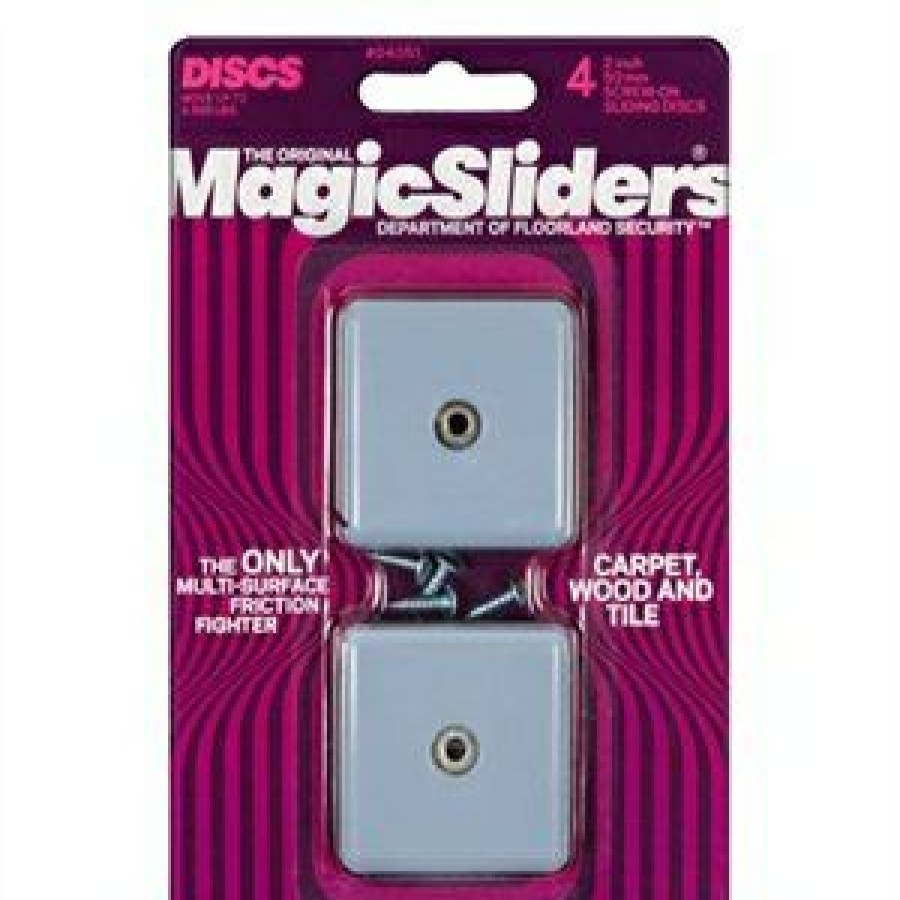 Hardware * | Furniture Slider, Screw-In, Square, 2-In., 4-Pk. Magic Sliders The Varied Pattern