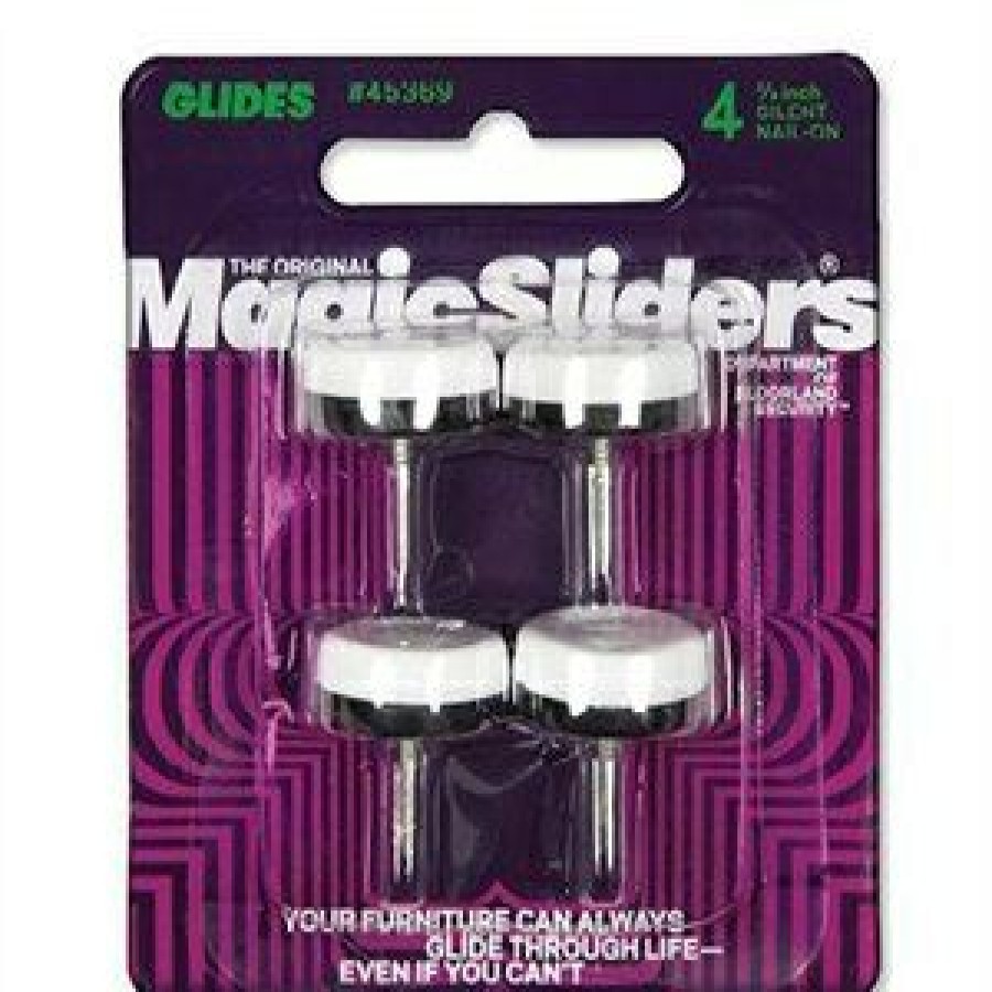 Hardware * | Silent Chair Glides, Nail-On, Plastic, 7/8-In., 4-Pk. Magic Sliders Glamor Model