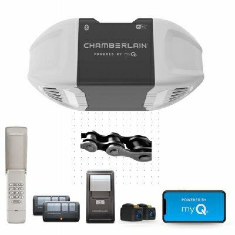 Hardware * | Myq Smart Garage Door Opener, Chain Drive, 1/2-Hp Chamberlain Fashionable