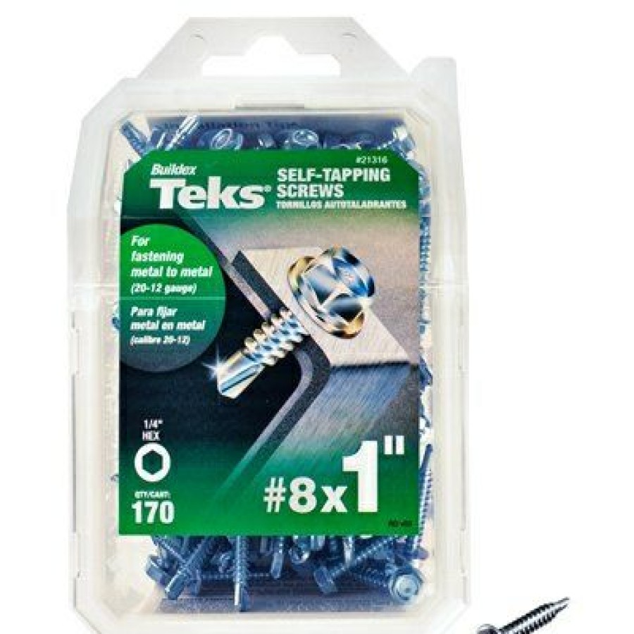 Hardware * | Drill Point Screws, Self-Tapping, Hex Washer Head, #8 X 1-In., 170-Pk. Teks Glamor Model