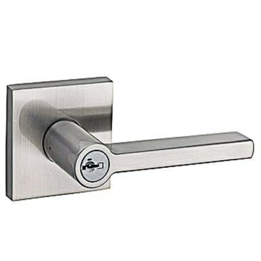 Hardware * | Halifax Smartkey Entry Lever Lockset, Satin Nickel Kwikset Sale Online