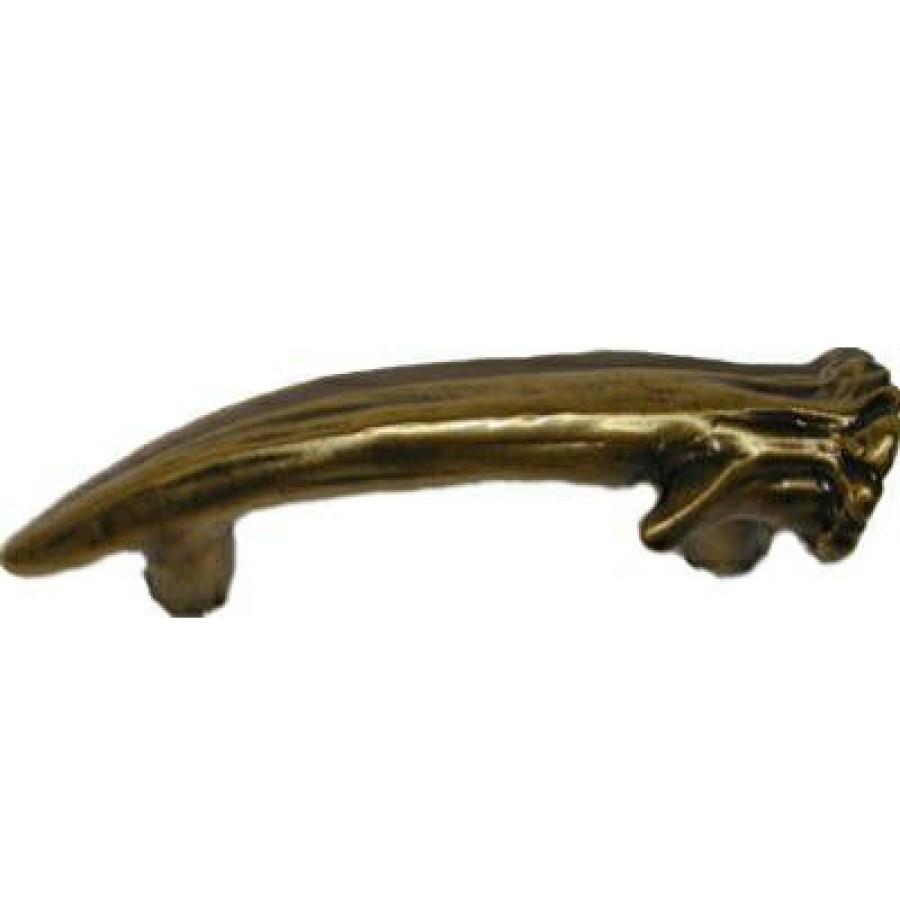 Hardware * | Cabinet Pull, Antler, Left Facing, Antique Brass Sierra Lifestyles Hot Selling