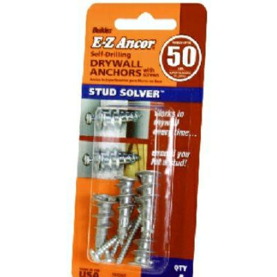 Hardware * | Stud Solver Drywall Anchors, Self-Drilling, Plastic, #50, 4-Pk. Ez Ancor Top Selling