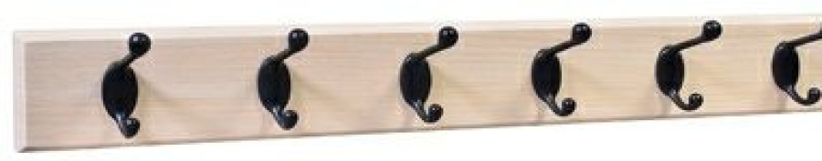 Hardware * | Hook Board, Light Wood & Oil Rubbed Bronze, 27-In. High & Mighty Hot Selling