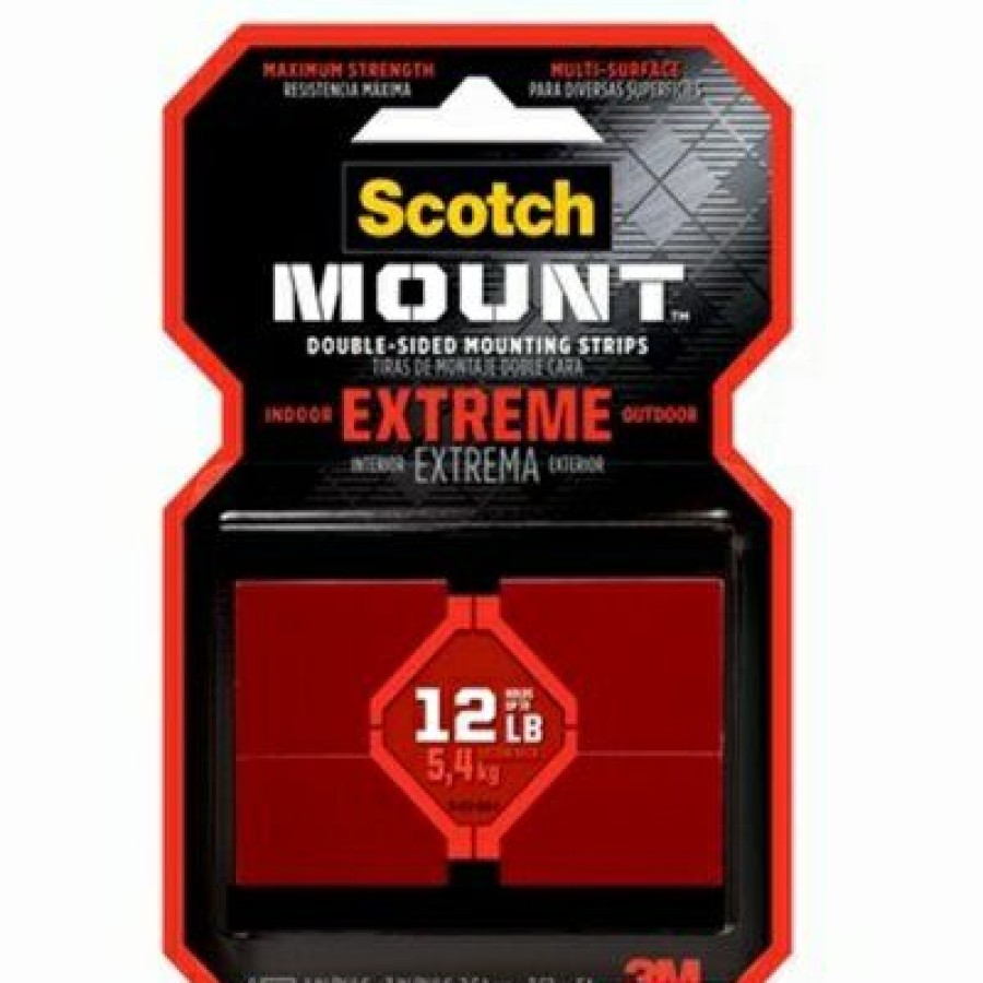 Hardware * | Extreme Double-Sided Mounting Strips, 1 X 3-In. Scotch Simple Drawing