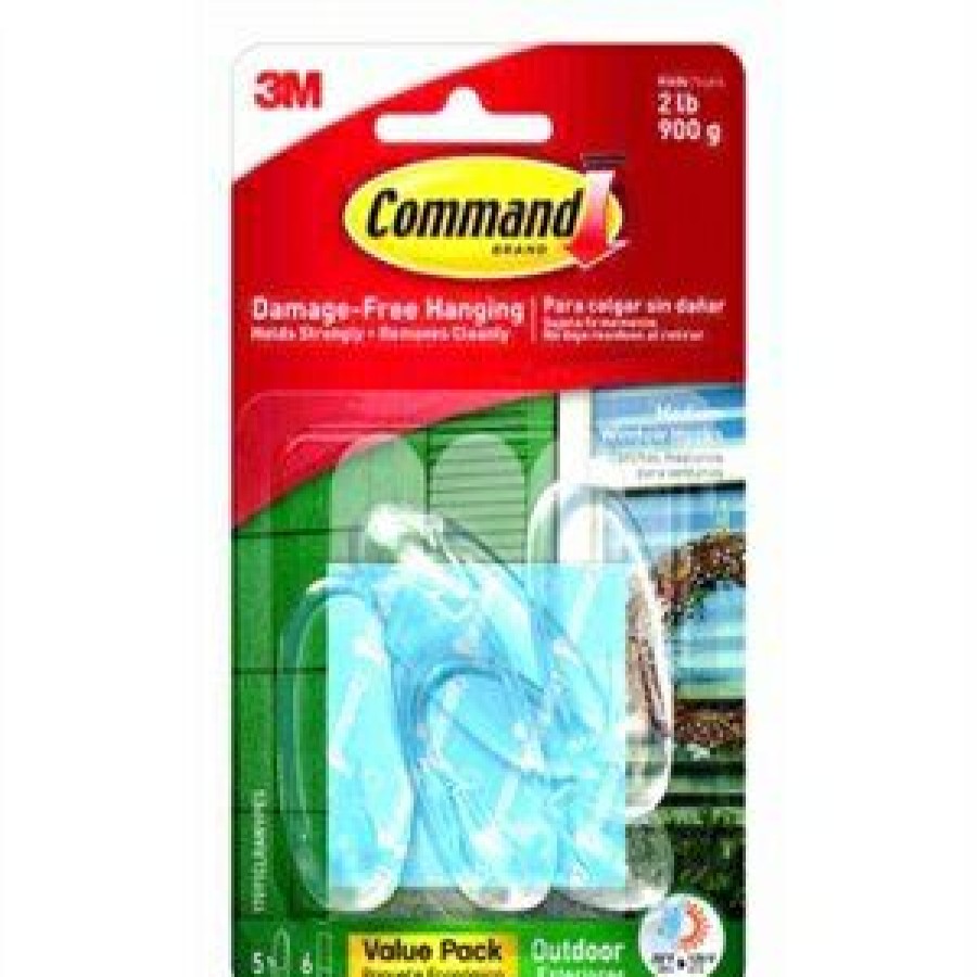 Hardware * | Outdoor Window Hooks, Clear, 5-Pk. Command Sale Merchandise