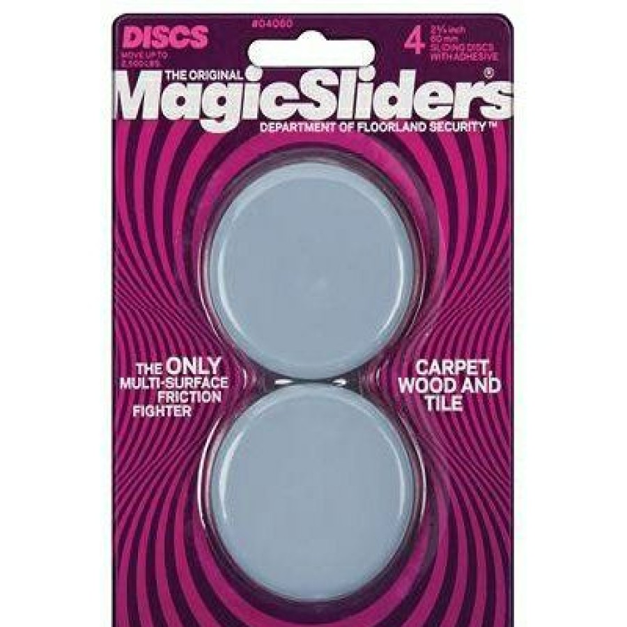 Hardware * | Surface Protectors, Furniture Sliding Discs, Adhesive, 2-3/8-In. Round, 4-Pk. Magic Sliders Cheaper