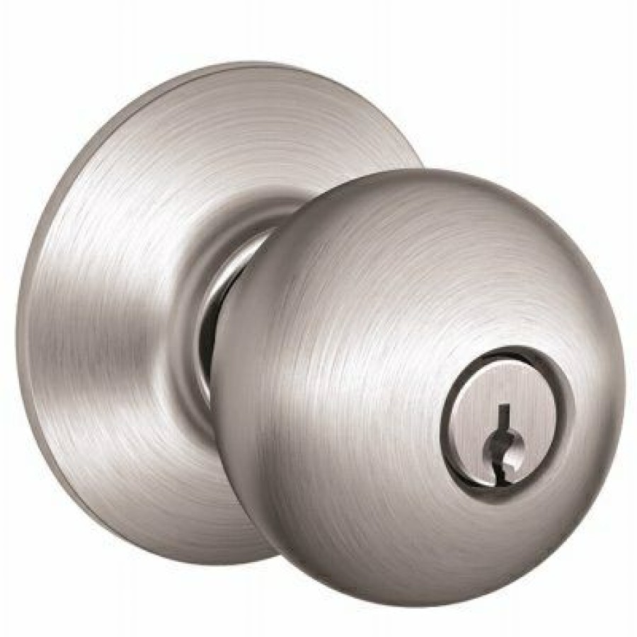 Hardware * | Orbit Entry Lockset, Satin Chrome Schlage Outlet Sale