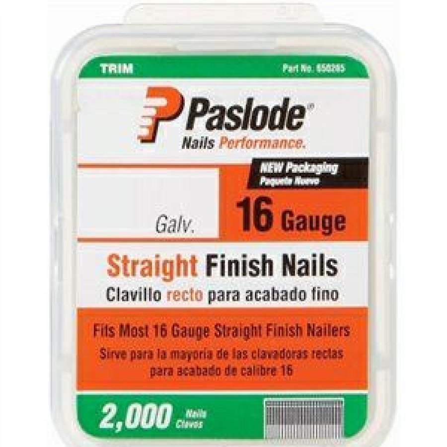 Hardware * | Collated Finish Nails, 16 Gauge, 1.25-In., 2,000-Ct. Paslode The Varied Pattern