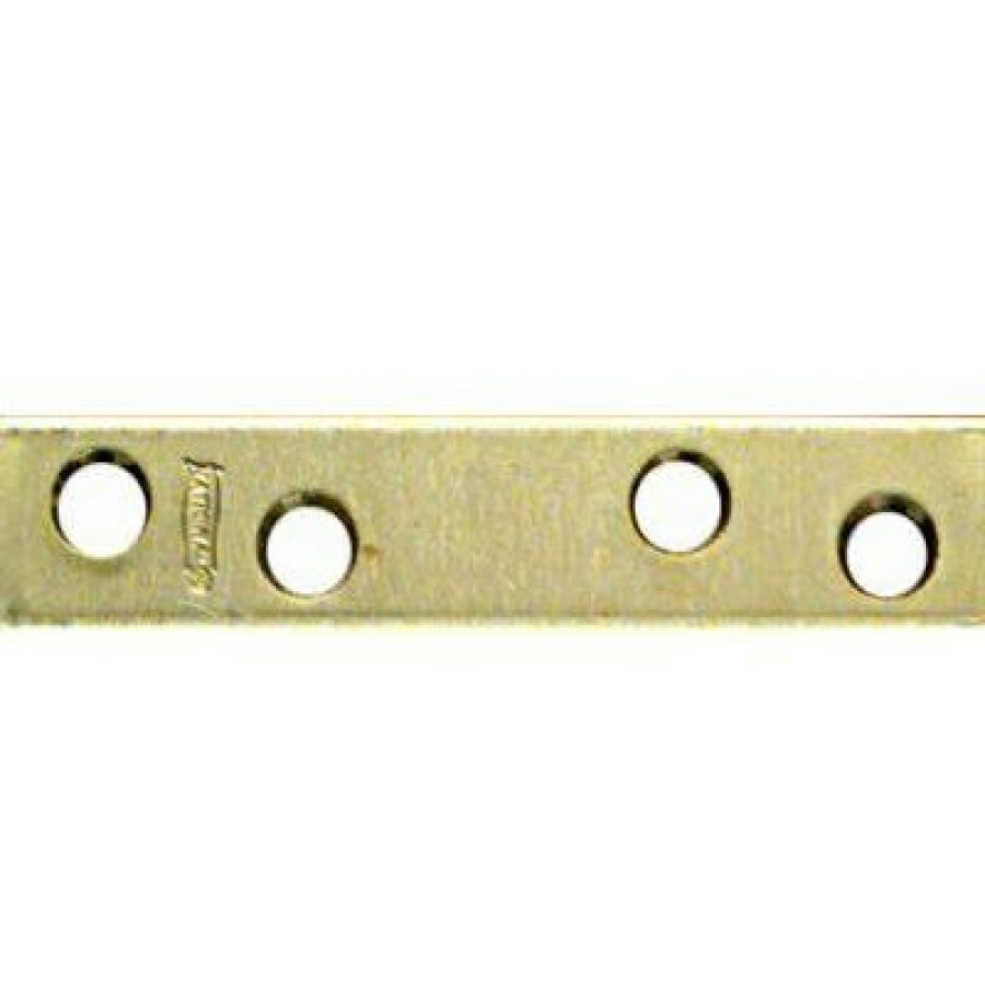 Hardware * | 4-Pk., 5/8 X 3-In. Brass Mending Plate National Hardware Discount