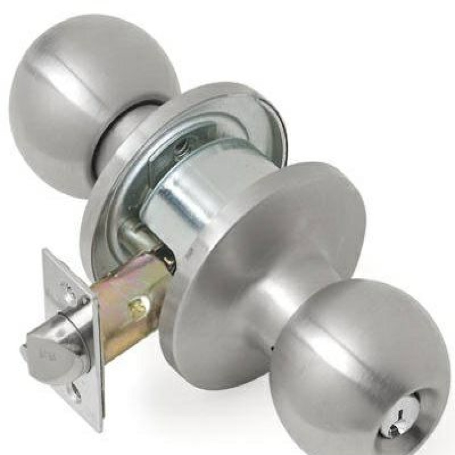 Hardware * | Light-Duty Commercial Satin-Finish Entry Knob The Varied Pattern