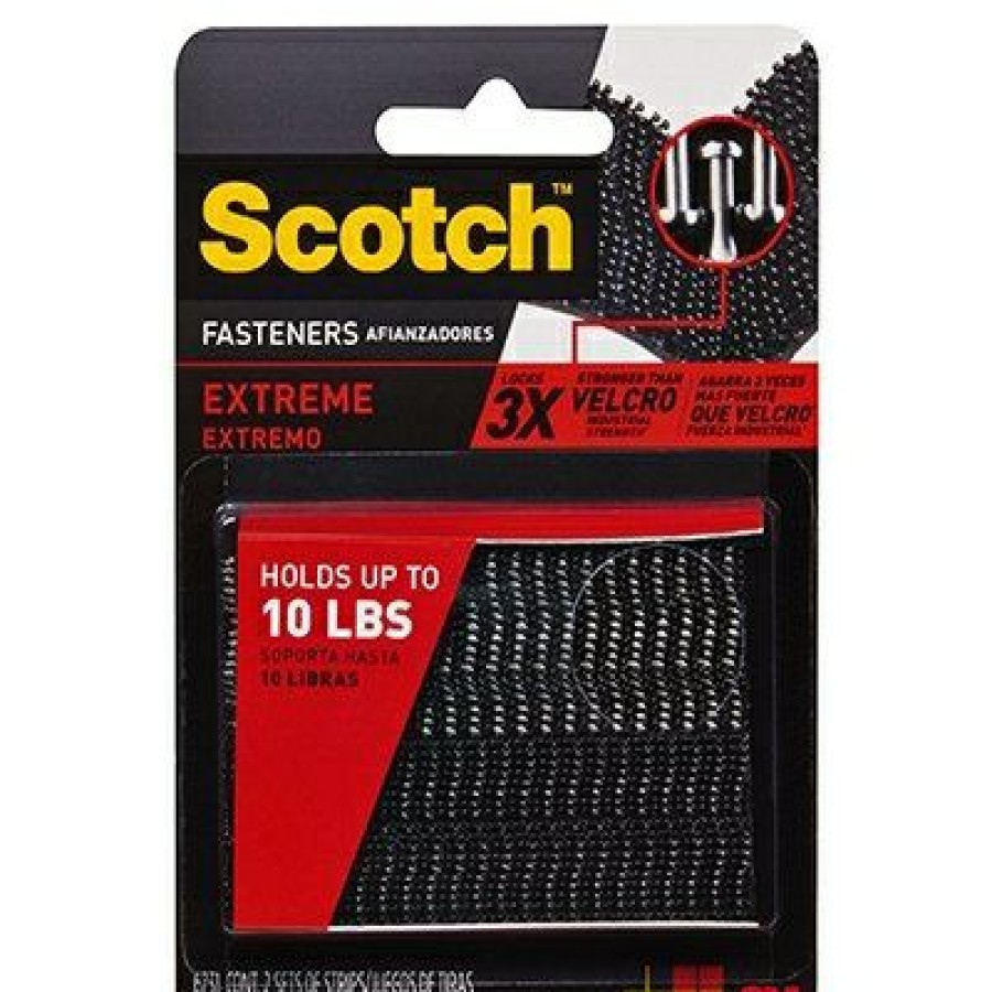 Hardware * | Extreme Fasteners Recloseable Strip, Black, 1 X 3-In., 2-Pr. Scotch Attractive Model