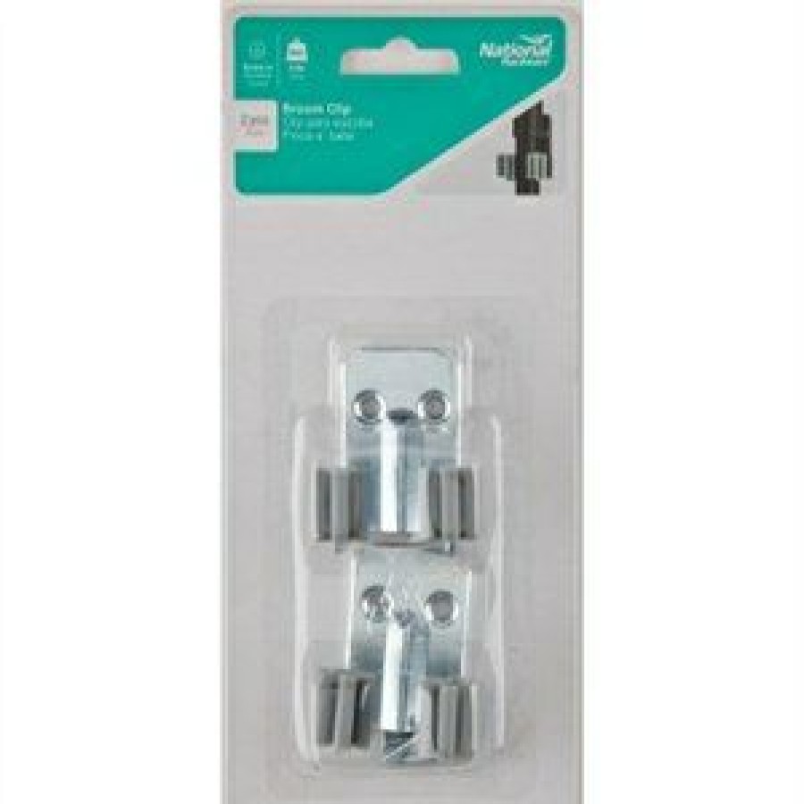 Hardware * | Broom Clips, Zinc, 2-Pk. National Hardware Absolute Quality