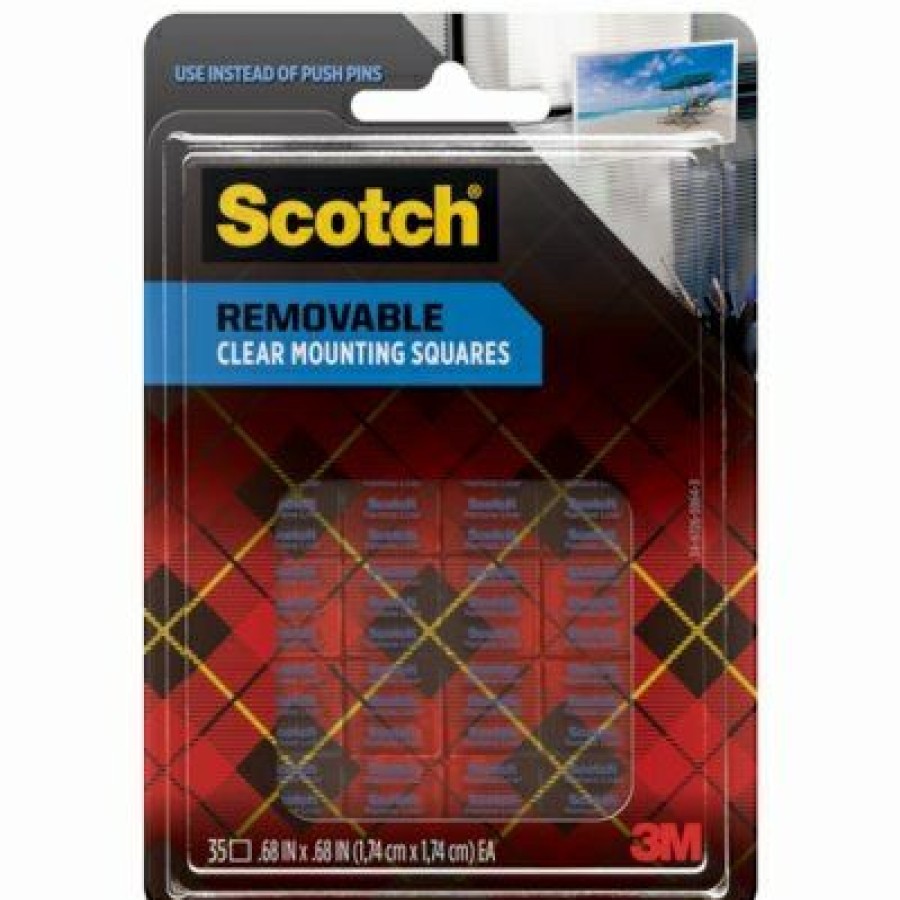 Hardware * | Removable Mounting Squares, Clear, 11/16-In., 35-Pk. Scotch Promotions