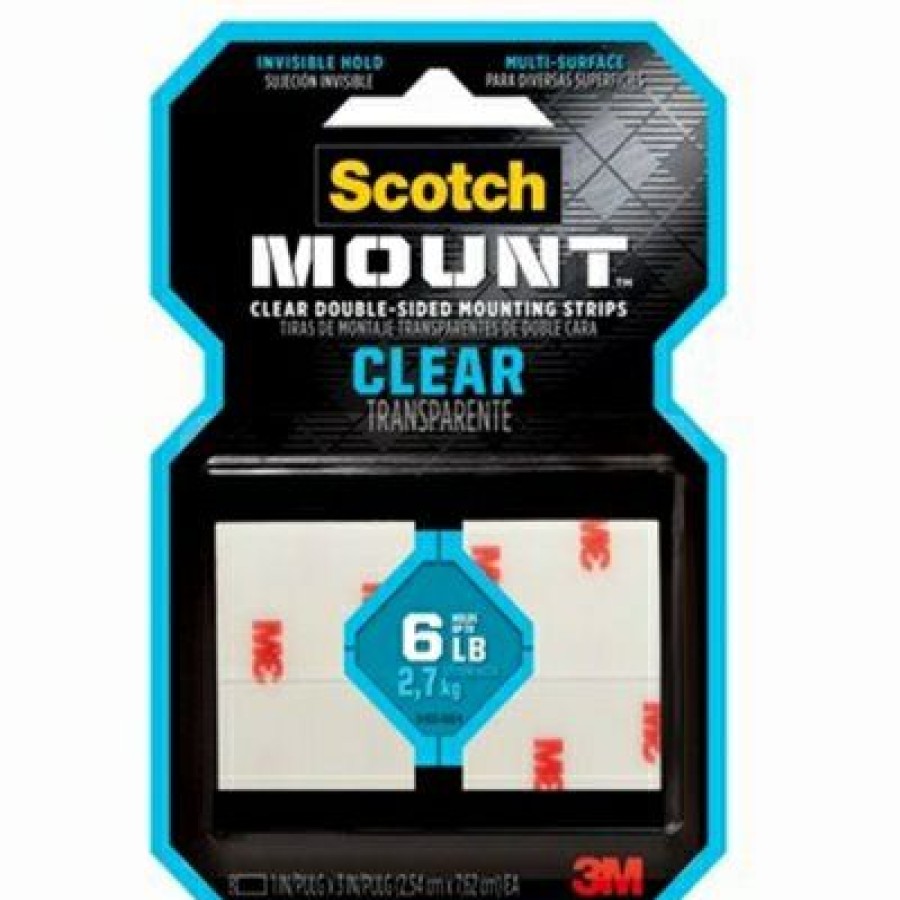 Hardware * | Clear Double-Sided Mounting Strips, 1 X 3-In. Scotch Sale Online