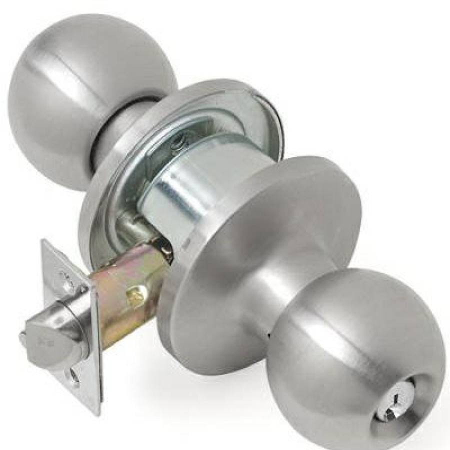 Hardware * | Light-Duty Commercial Satin-Finish Store Room Knob Hot Selling