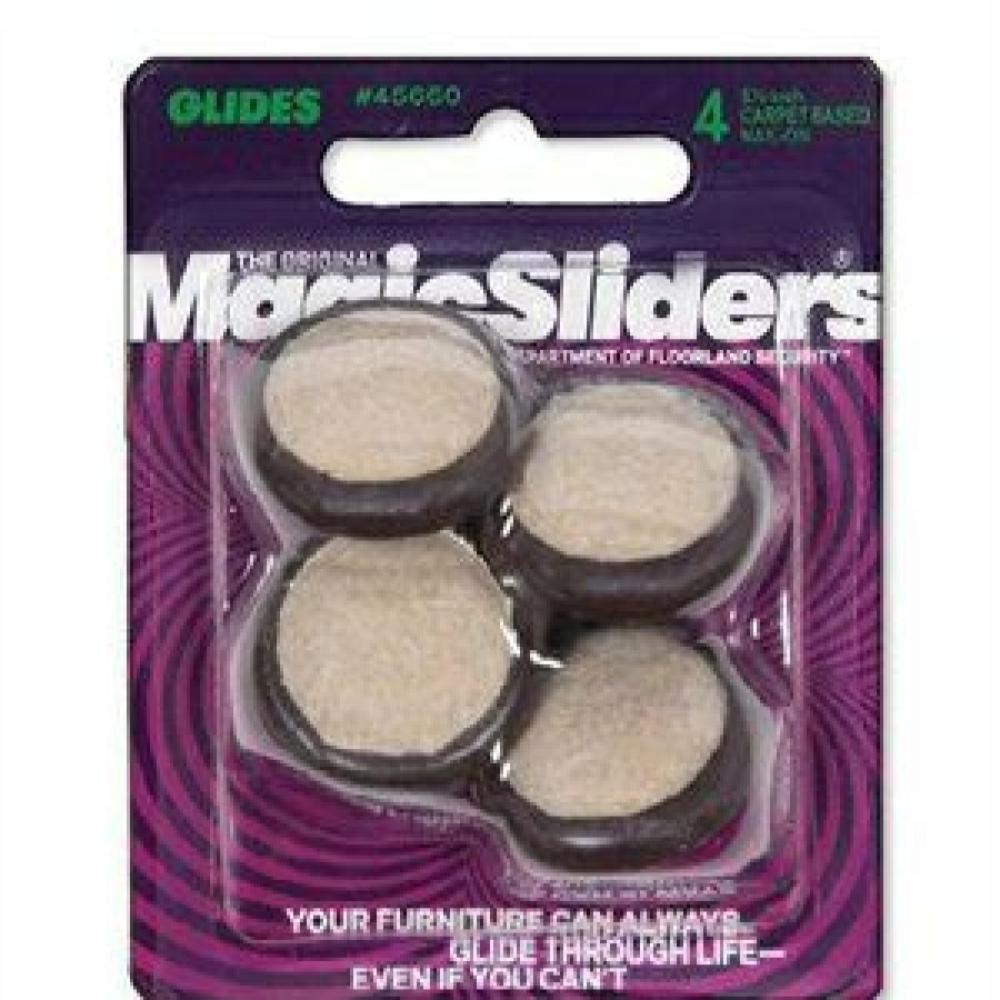 Hardware * | Chair Carpet Glides, Nail-On, 1.25-In., 4-Pk. Magic Sliders Exceptional Design