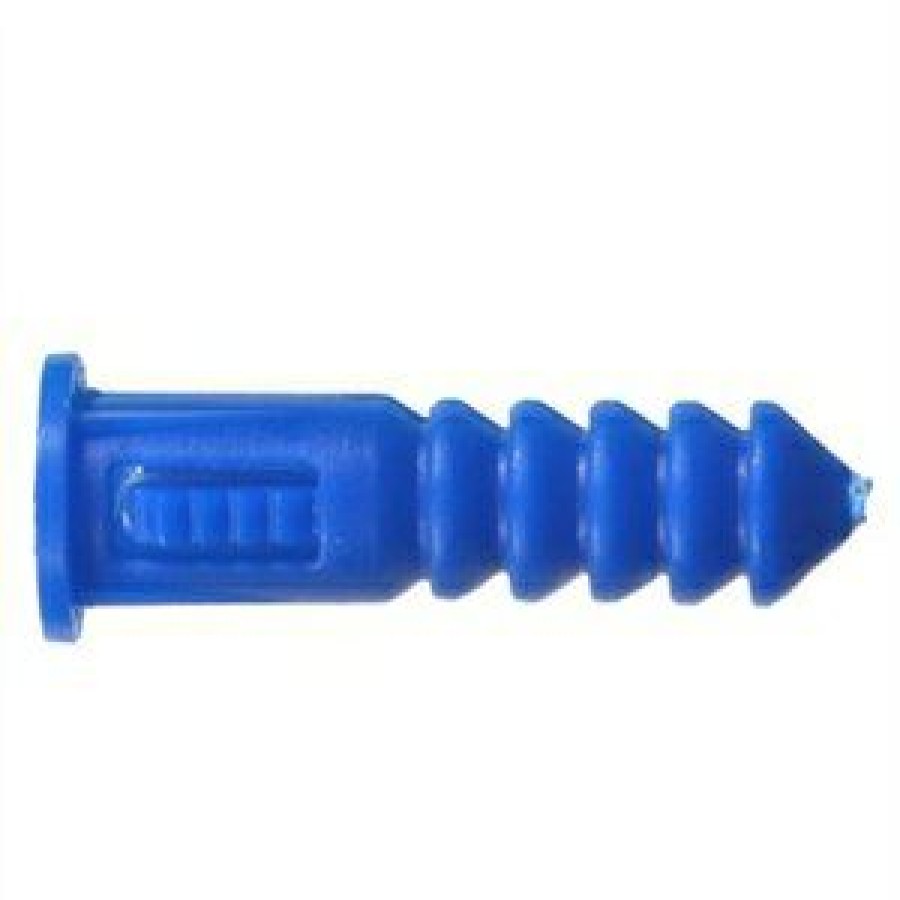 Hardware * | Wall Anchor, Blue Ribbed Plastic, 8-10-12 X 1-1/4-In., 100-Pk. Hillman Typical Style