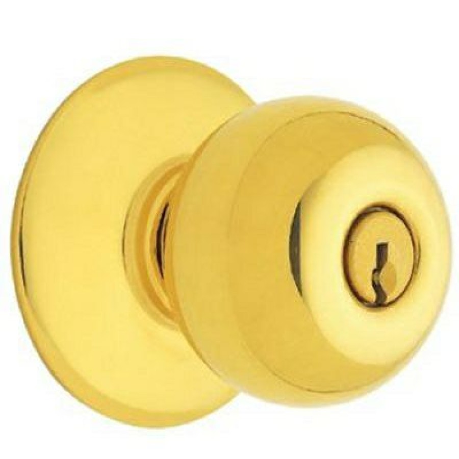 Hardware * | Bright Brass Storeroom Lockset Schlage Typical Style