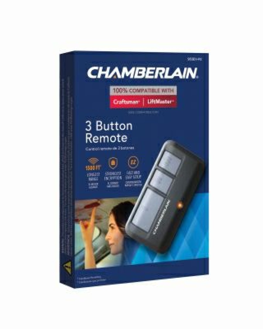 Hardware * | 3-Button Garage Door Remote Control Chamberlain Discount Store