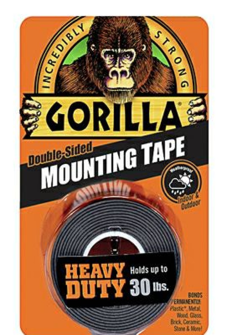 Hardware * | Heavy Duty Mounting Tape, Black, 1 X 60-In. Gorilla Absolute Quality