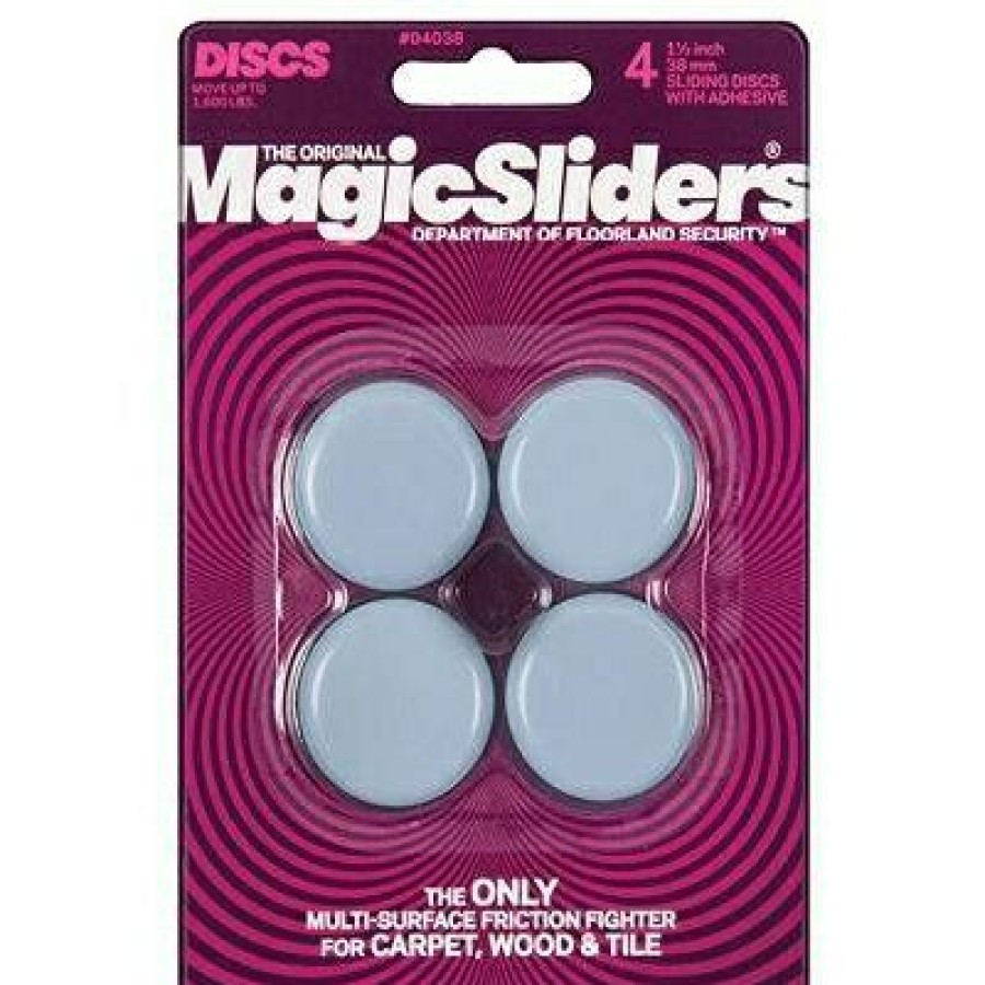 Hardware * | Surface Protectors, Furniture Sliding Discs, Adhesive, 1-1/2-In., 4-Pk. Magic Sliders Typical Style