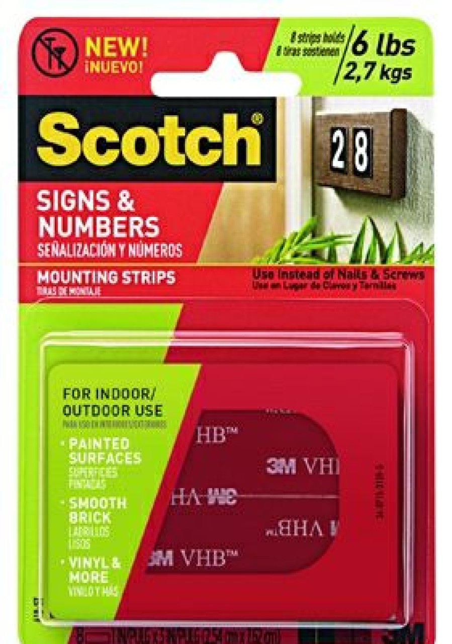 Hardware * | Scotch Sign Mounting Strips, 1 X 3-In. 3M Trend Model