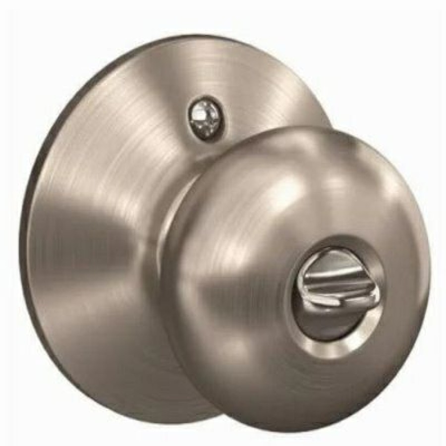 Hardware * | Satin Nickel Plymouth Knob Entrance Lock Schlage At Reduced Price