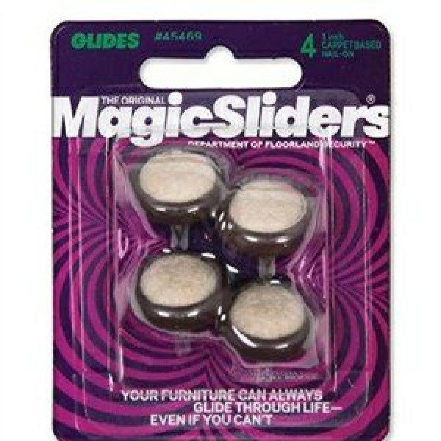 Hardware * | Chair Carpet Glides, Nail-On, 1-In., 4-Pk. Magic Sliders Exactly Discount