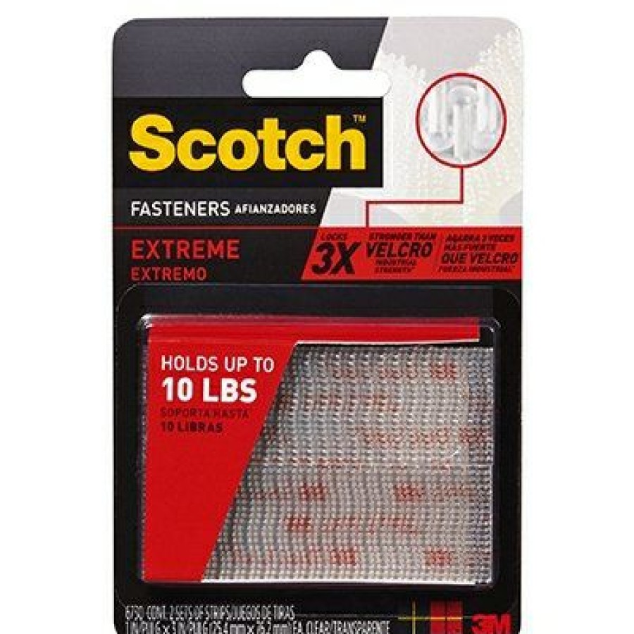 Hardware * | Extreme Fasteners Recloseable Strip, Clear, 1 X 3-In., 2-Pr. Scotch Outlet Sale