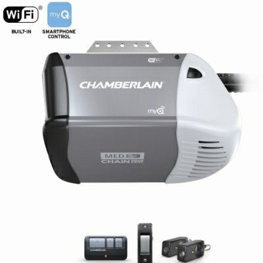 Hardware * | Myq, Wi-Fi Smart Garage Door Opener, Chain Drive, 1/2-Hp Chamberlain Premium Product