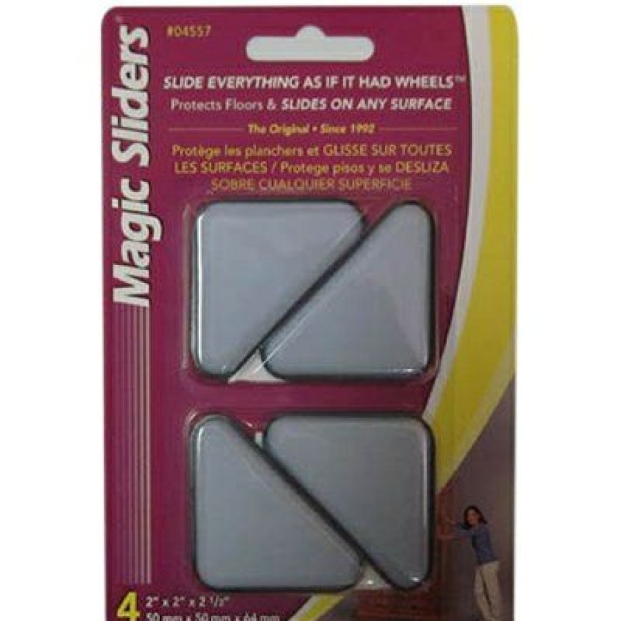 Hardware * | Surface Protectors, Furniture Sliding Discs, Adhesive, 2 X 2 X 2-1/2-In. Triangle, 4-Pk. Magic Sliders Original Model