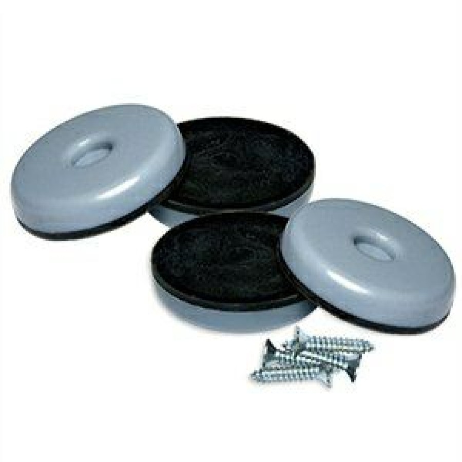 Hardware * | Furniture Sliders With Screws, Gray Blue, Round, 1.5-In., 4-Pk. Truguard Promotion