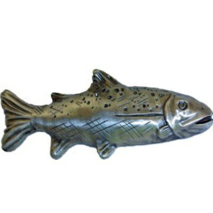 Hardware * | Trout Cabinet Pull, Pewter Sierra Lifestyles The Varied Pattern