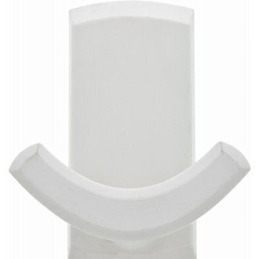 Hardware * | Double Plastic Hook, White, Holds 20-Lbs. High & Mighty Discount