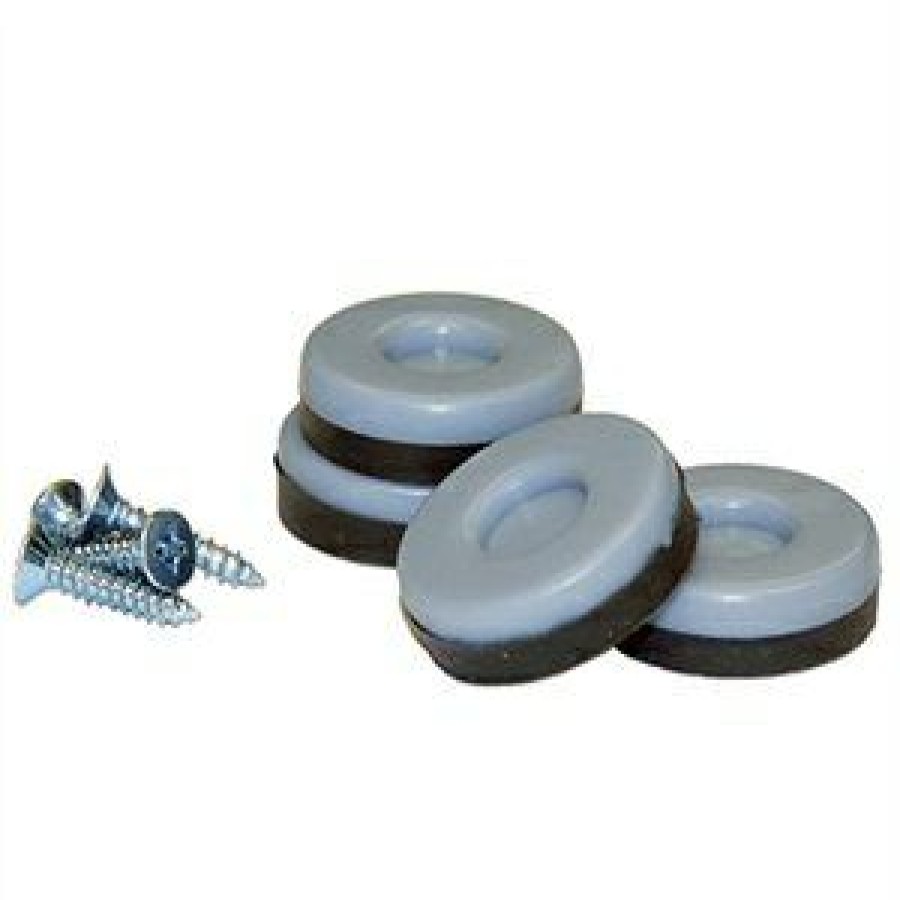 Hardware * | Furniture Sliders With Screws, Gray Blue, Round, 1-In., 4-Pk. Truguard Hot Selling