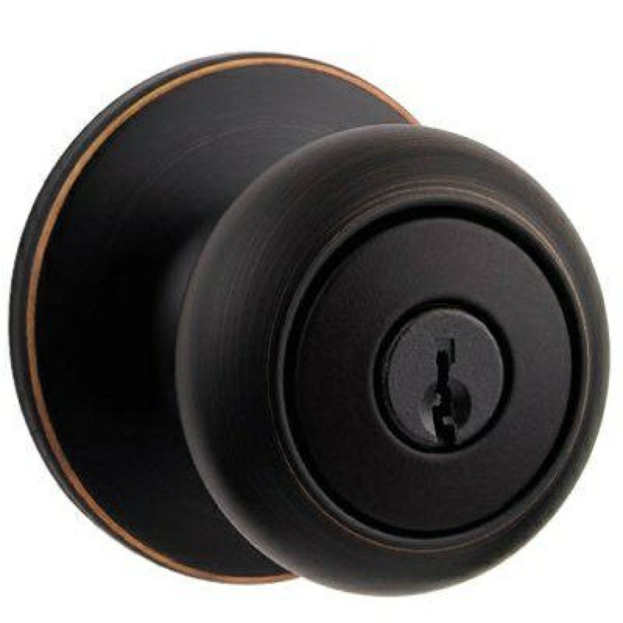 Hardware * | Security Cove Entry Lockset, Venetian Bronze Kwikset New Products