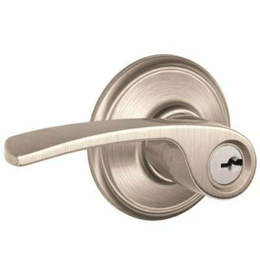 Hardware * | Merano Entry Lock, Satin Nickel Schlage Typical Style