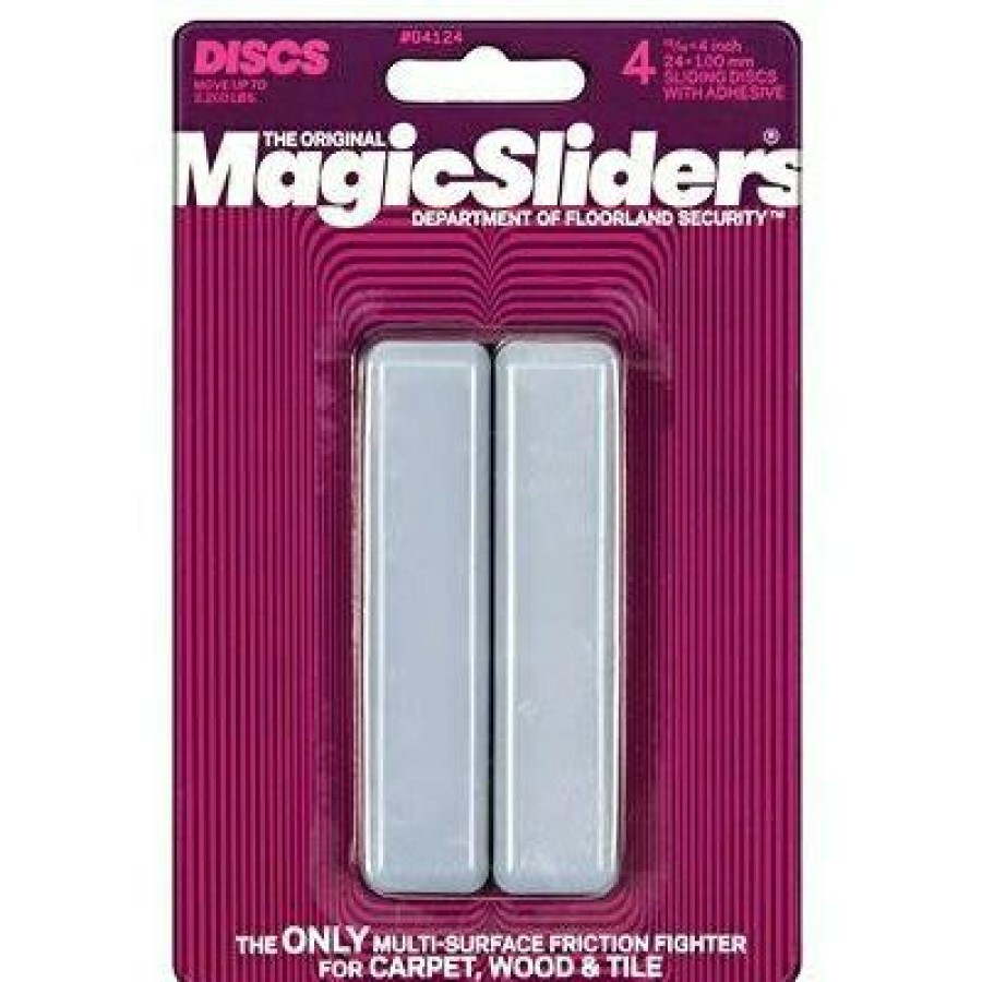 Hardware * | Surface Protectors, Furniture Sliding Discs, Adhesive, 15/16 X 4-In. Rectangle, 4-Pk. Magic Sliders Top Selling