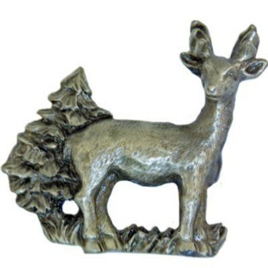 Hardware * | Standing Deer Cabinet Pull, Pewter Sierra Lifestyles Premium Product