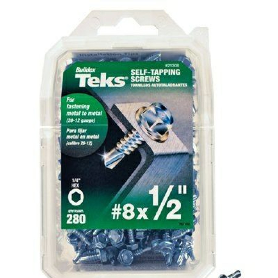 Hardware * | Drill Point Screws, Self-Tapping, Hex Washer Head, #8 X 1/2-In., 280-Pk. Teks Attractive Model