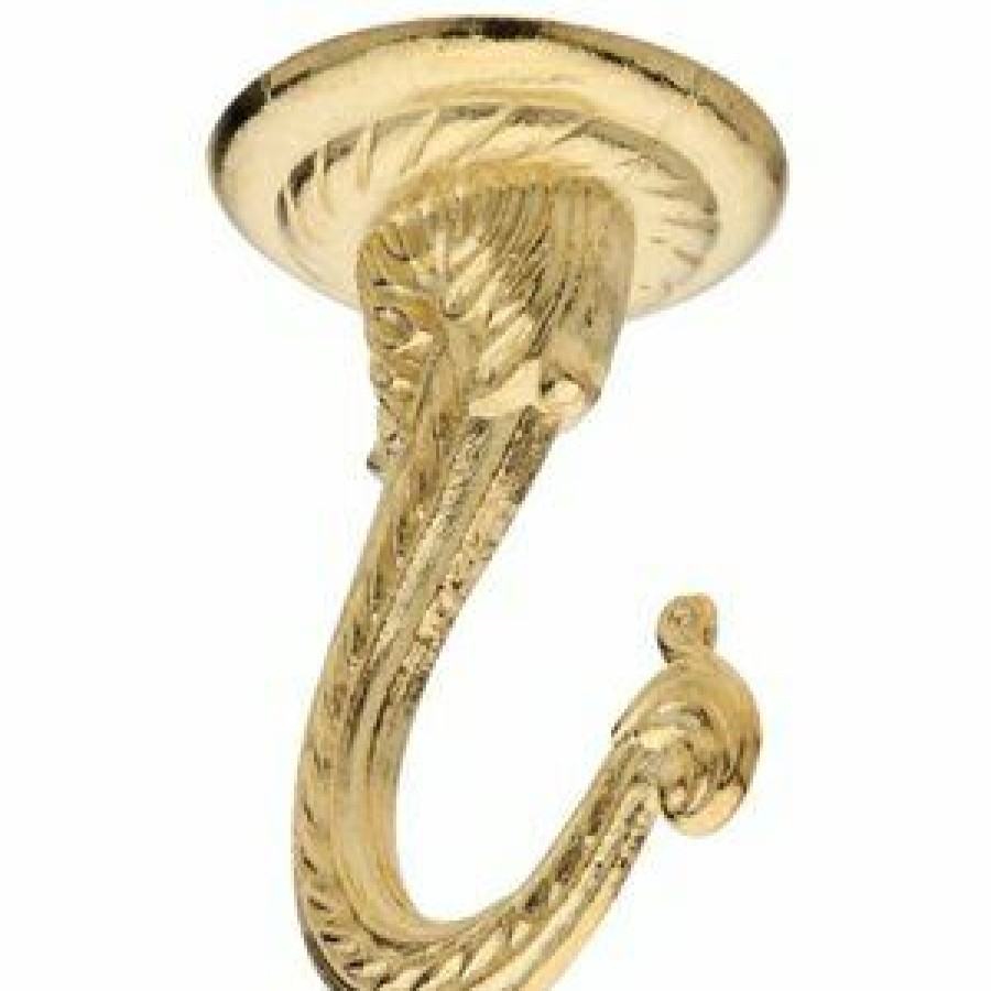 Hardware * | Swag Hook, Brass-Plated, 2-1/4-In. National Mfg. Attractive Model