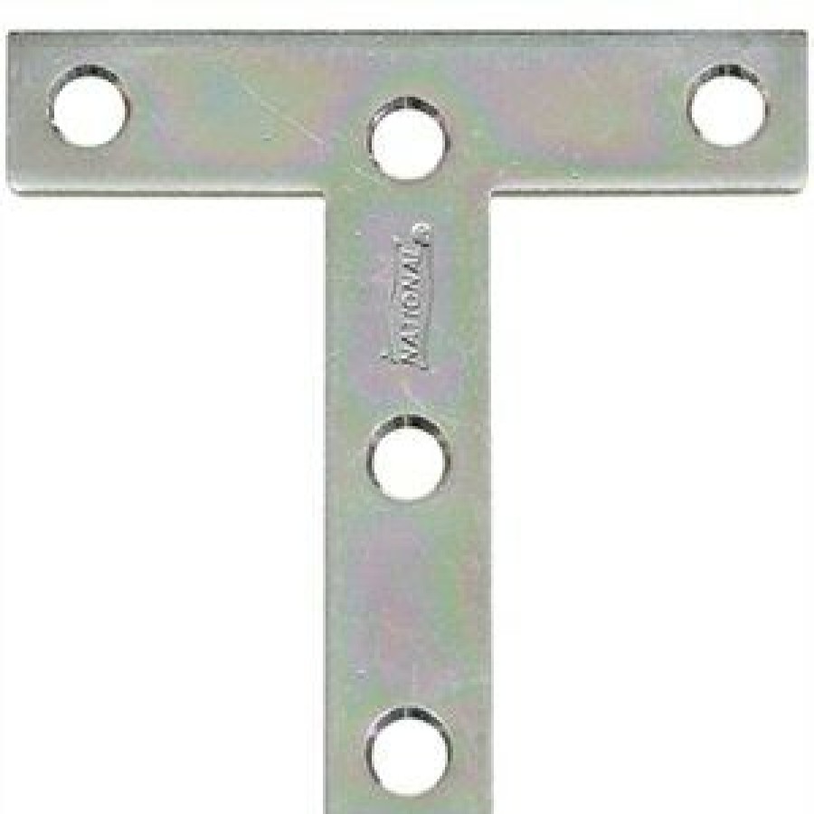 Hardware * | 2-Pk., 3 X 3-In. Zinc "T" Plate National Hardware Attractive Model