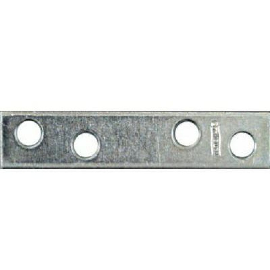 Hardware * | 4-Pk., 3 X 5/8-In. Zinc Mending Plate National Hardware Fashionable