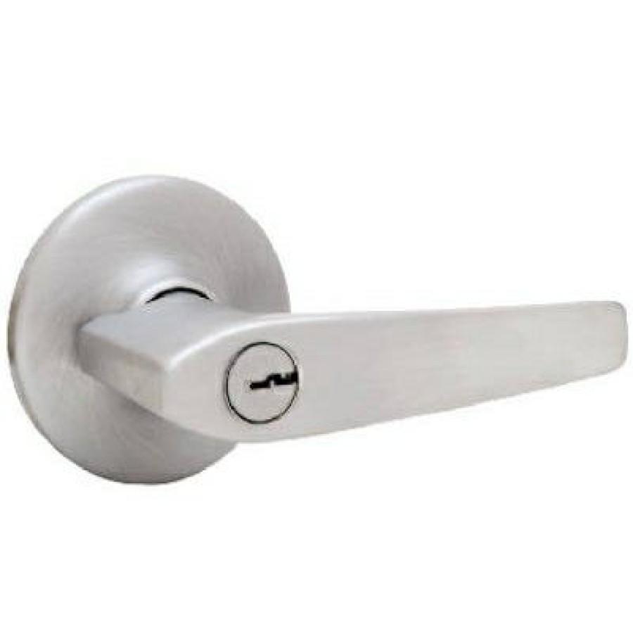 Hardware * | Maximum Security Delta Entry Lever Lockset, Satin Chrome Kwikset The Varied Pattern